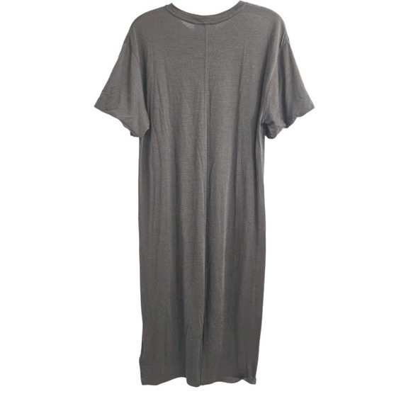 Icebreaker Dress XS Short Sleeve Back Slit Dress Cool Merino Wool Gray - Picture 4 of 11